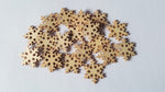 31mm wooden snowflakes