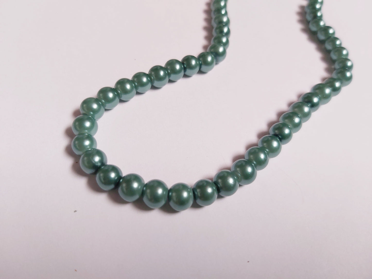 100 Glass Pearl Beads | 6mm Round Beads with 1mm Hole | Jewellery Making Supplies | Craft & DIY Beads