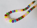 frosted glass beads - 6mm