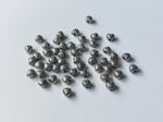 textured heart spacer beads - 5.5mm - silver plated 