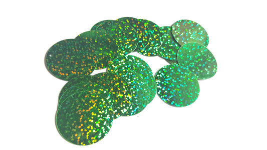 29mm holographic disc sequins - green