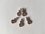 17mm silver plated swirl pendants