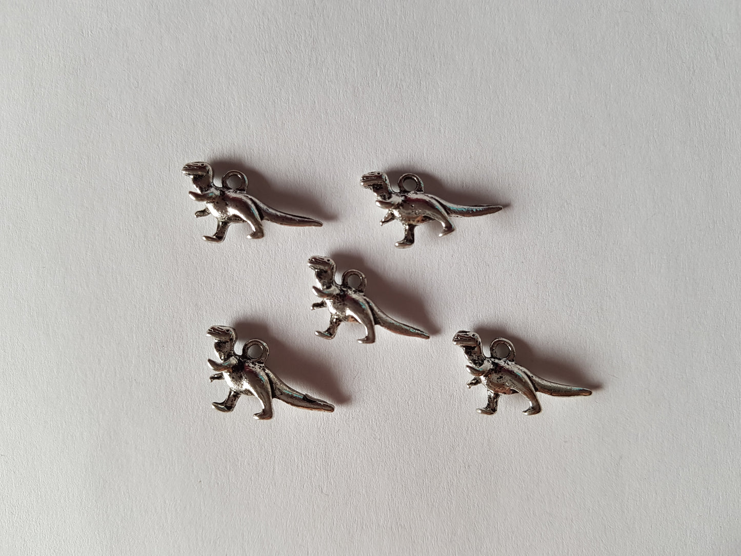 22mm silver plated dinosaur pendants