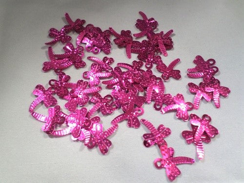 19mm dragonfly sequins - pink