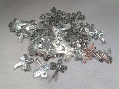 18mm dragonfly sequins - silver