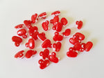 13.5mm shanked acrylic duck buttons - red 
