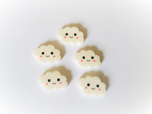 resin flatbacks - kawaii clouds