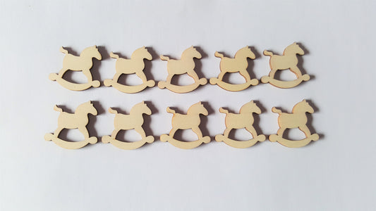 30mm wooden rocking horse shapes