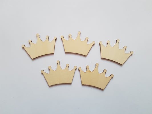 50mm wooden crown shapes