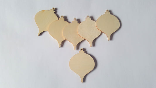 wooden christmas bauble shapes