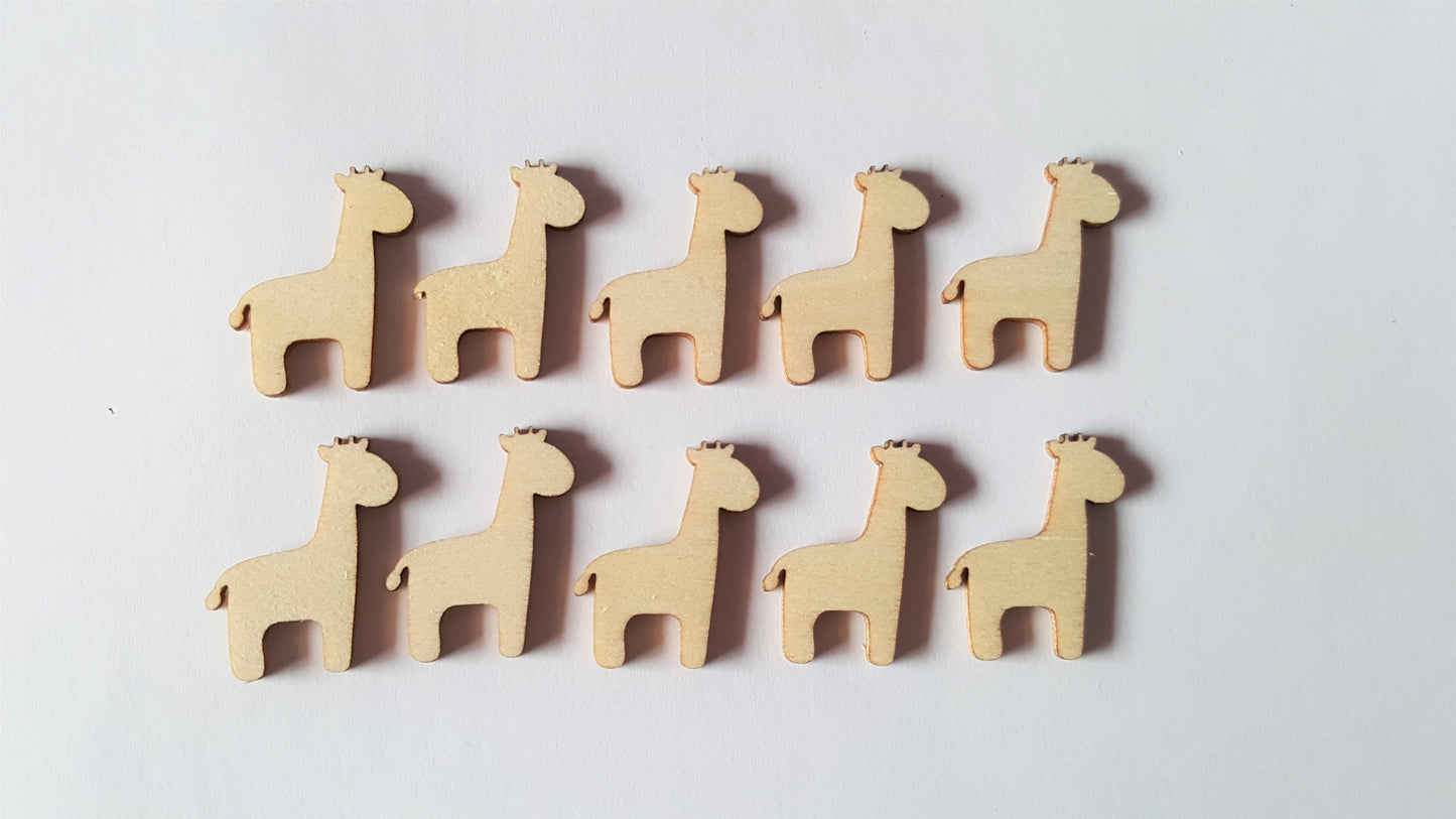 30mm wooden giraffe shapes