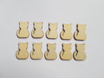 30mm wooden cats