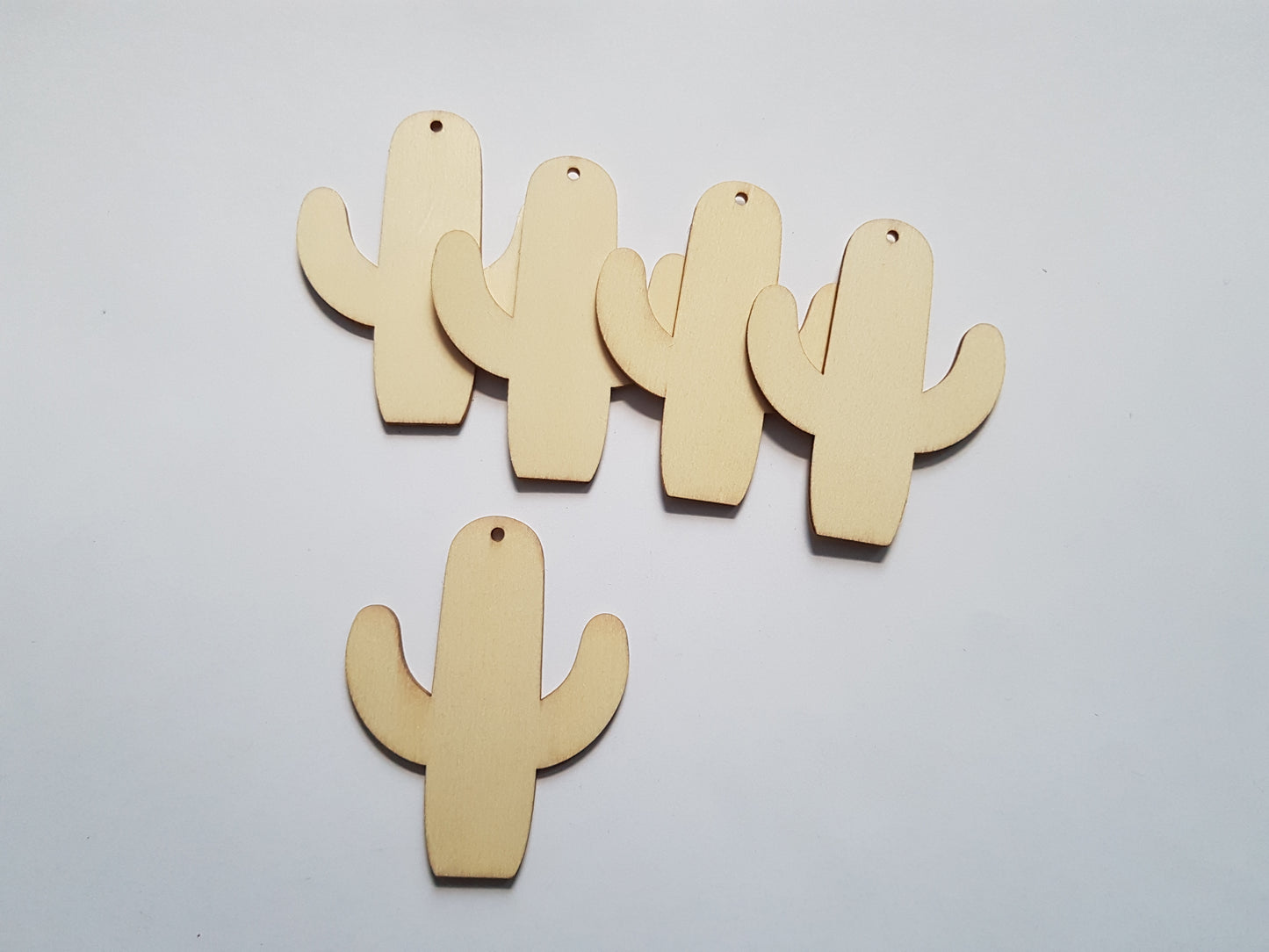 70mm wooden cactus shapes