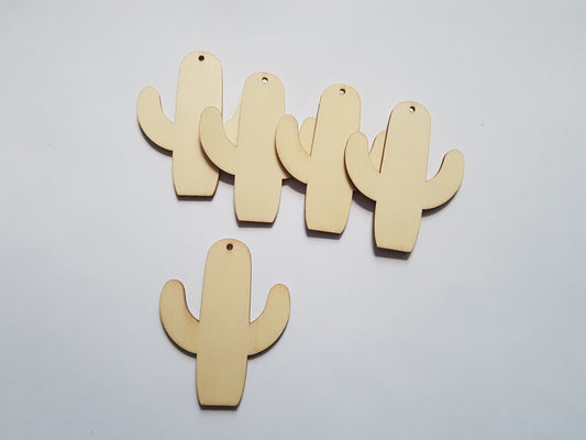 70mm wooden cactus shapes