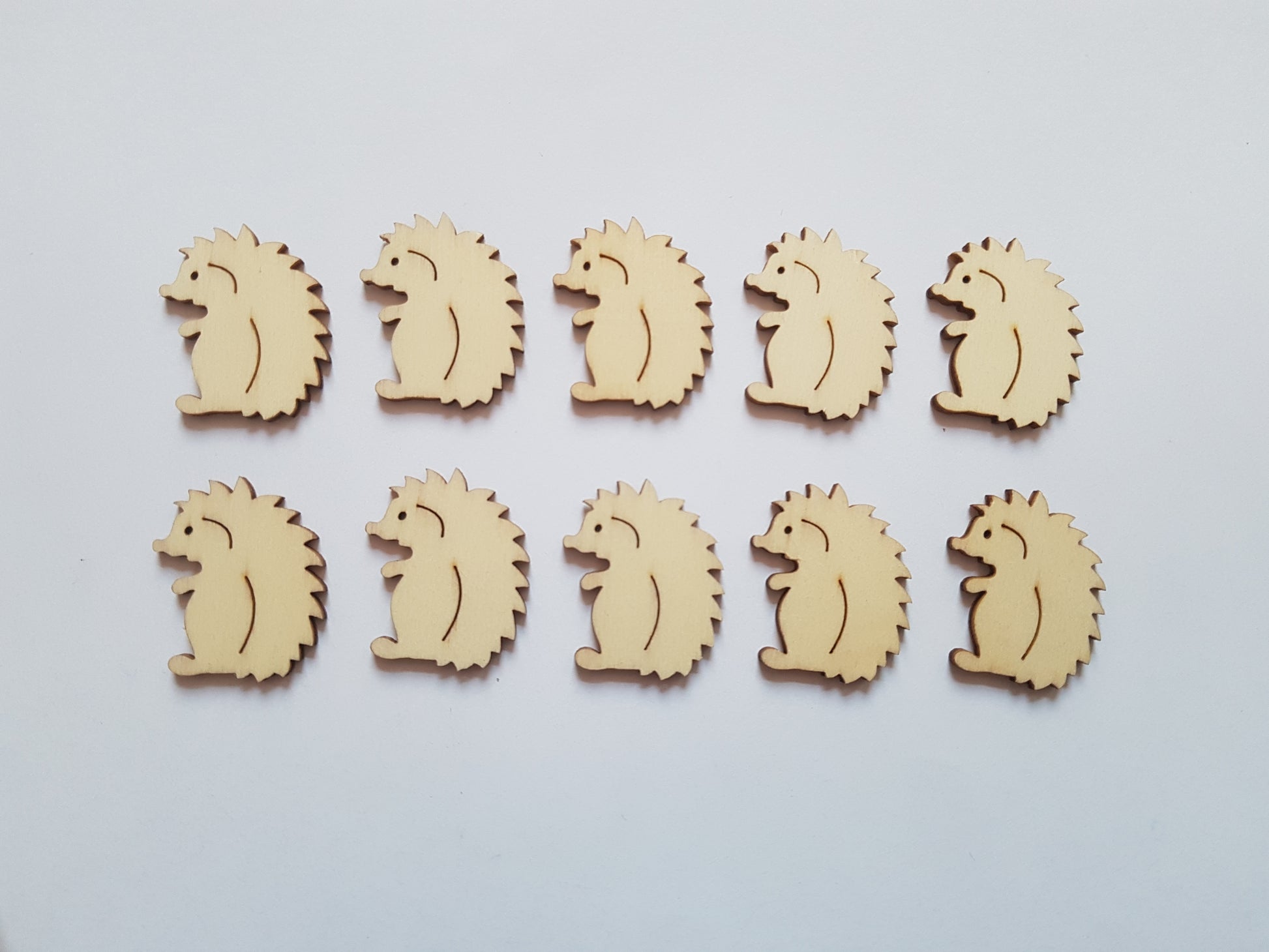 30mm wooden hedgehog shapes