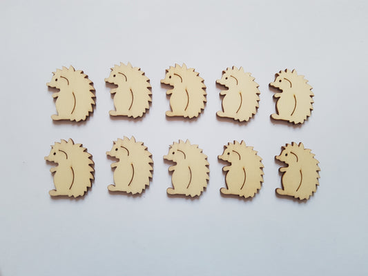 30mm wooden hedgehog shapes