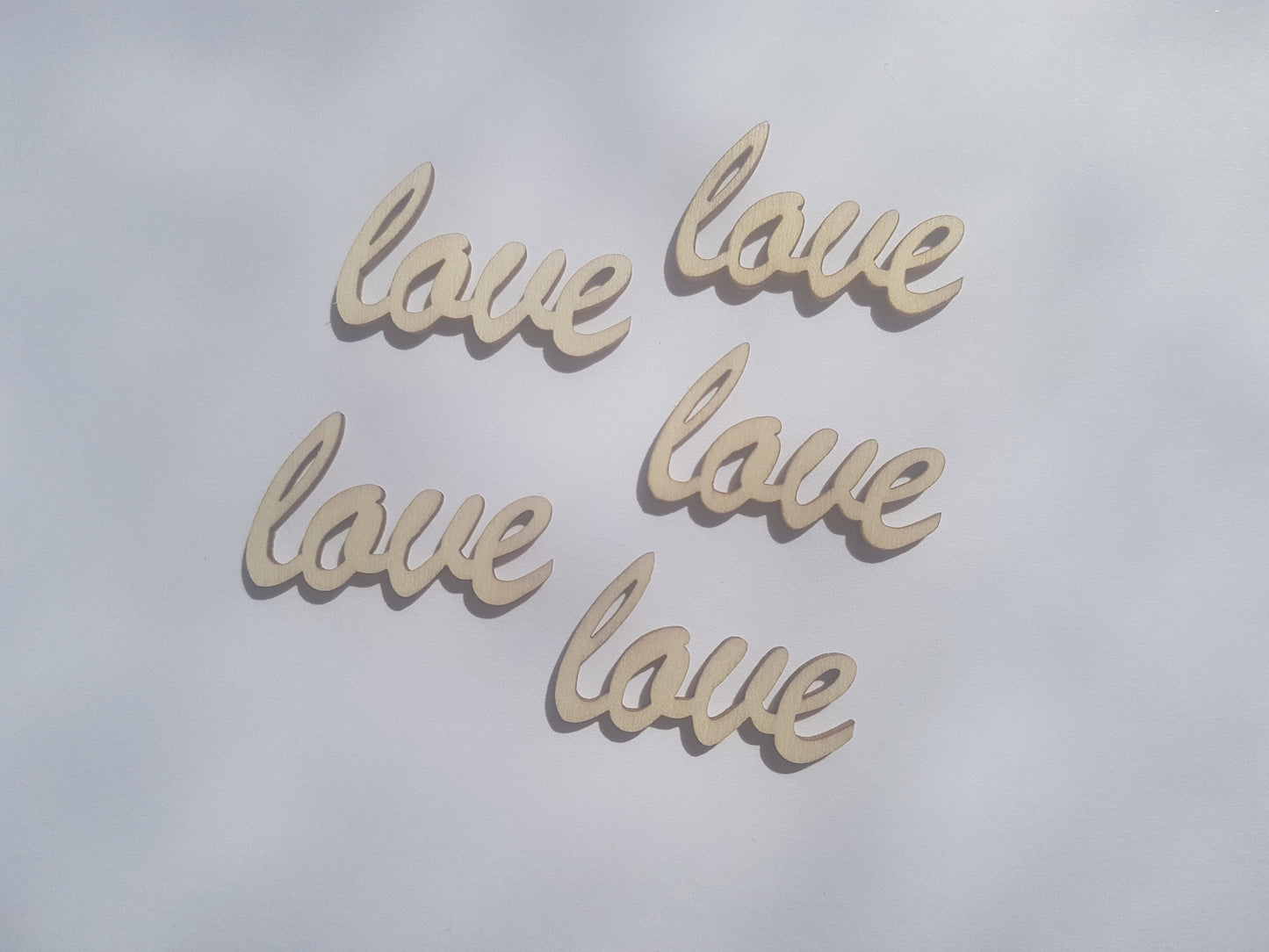 38mm wooden "love" 