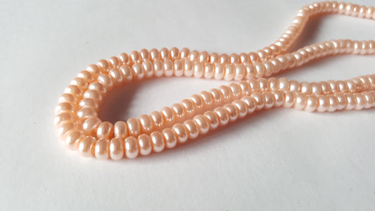 50 x 5mm Glass Pearl Rondelle Beads | Jewellery Making Beads for Bracelets, Necklaces & DIY Craft Projects
