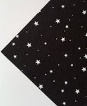 printed stars felt - black