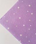 printed stars felt - lilac