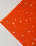 printed stars felt - orange