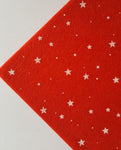 printed stars felt - red 