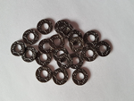 15.5mm black alloy donut pendants
