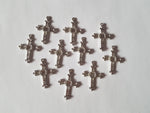 27mm silver plated cross pendants  