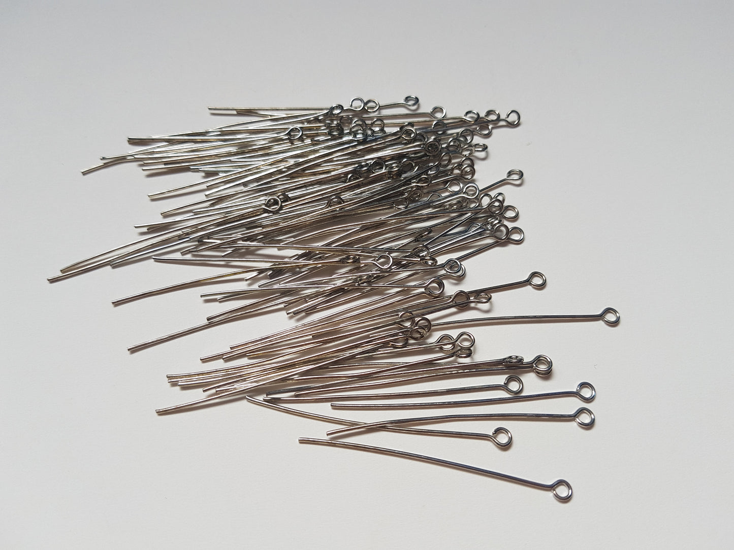 48mm silver plated eyepins