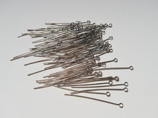 48mm silver plated eyepins