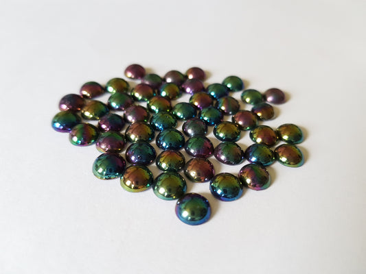 AB glass cabochons - multicolour