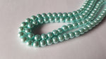 glass pearl beads - pale blue