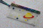 sparkly galaxy pencil case - multicolour