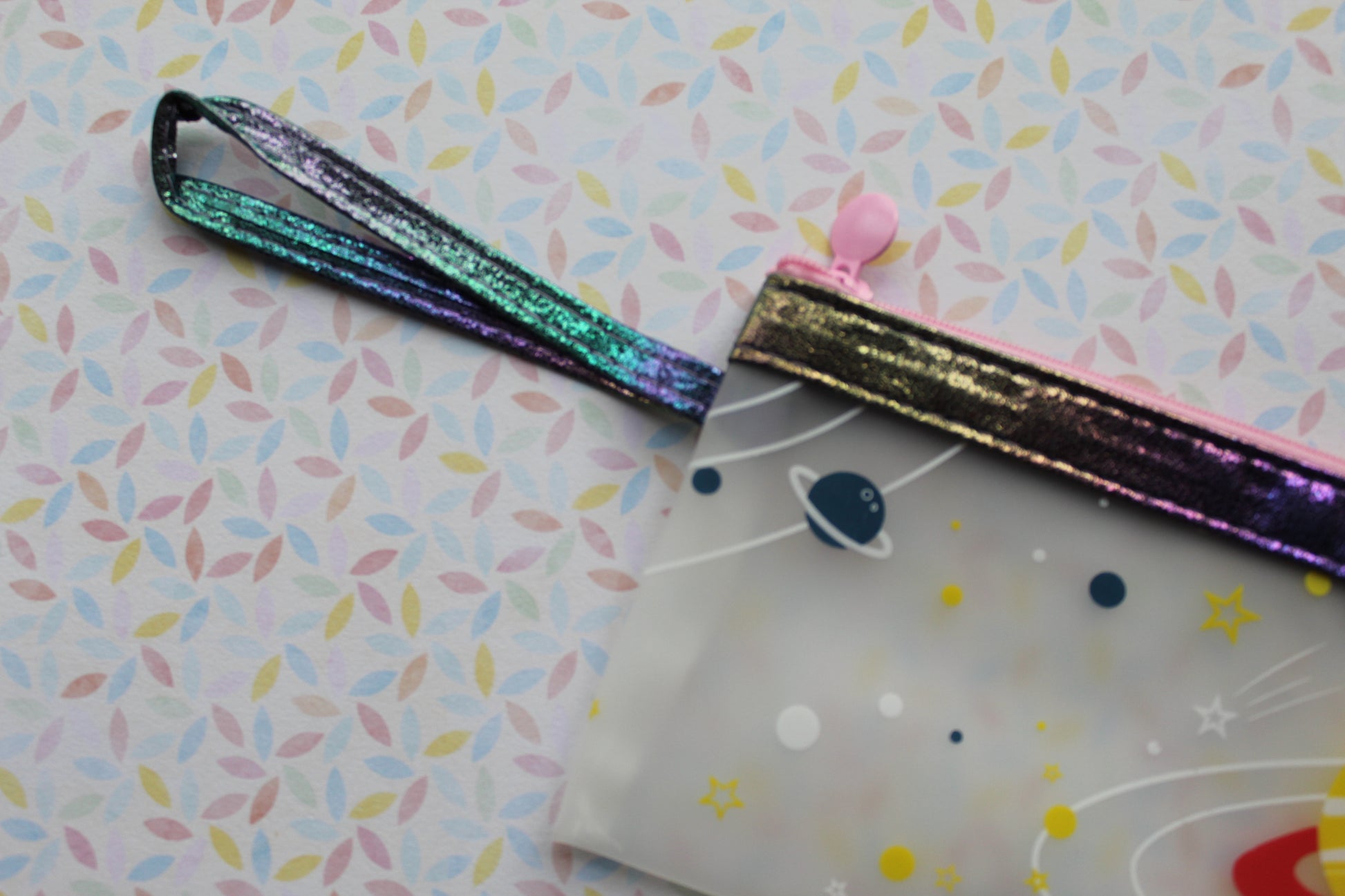sparkly galaxy pencil case - multicolour