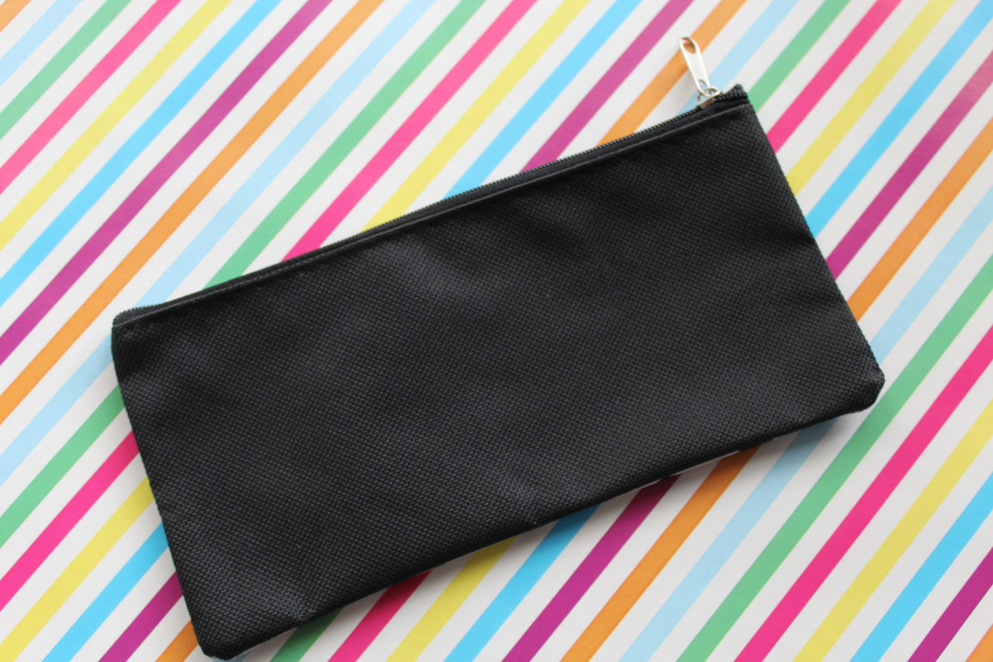 black & white zigzags pencil case