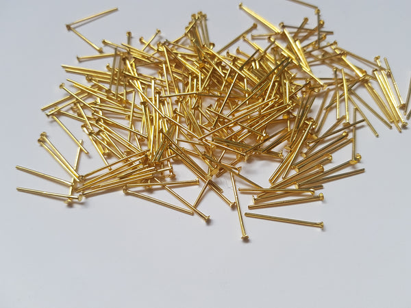 18mm gold plated headpins