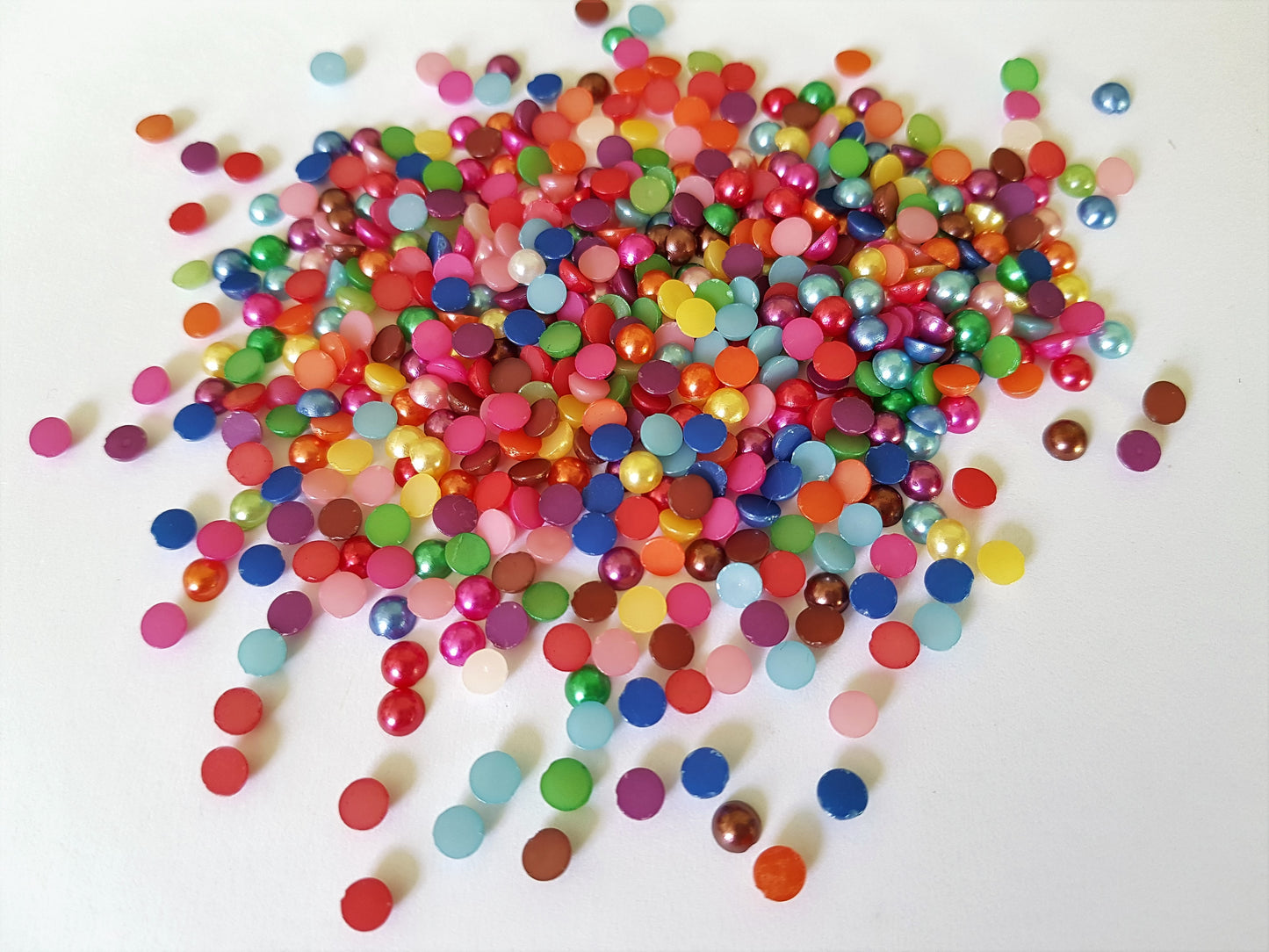 acrylic pearl cabochons - carnival mix 