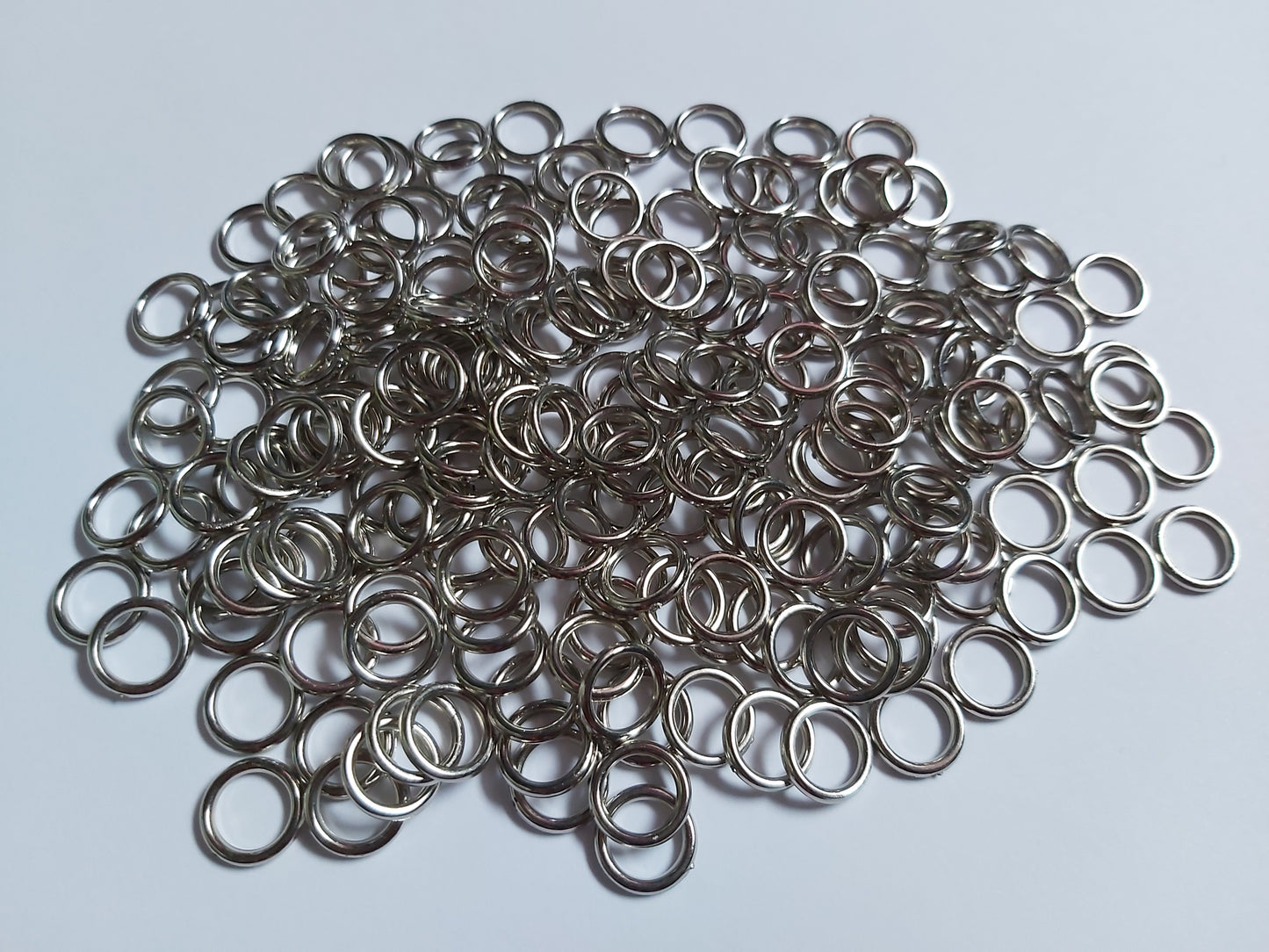 12mm CCB acrylic linking rings - silver 