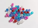 8mm acrylic dice beads - mixed colour