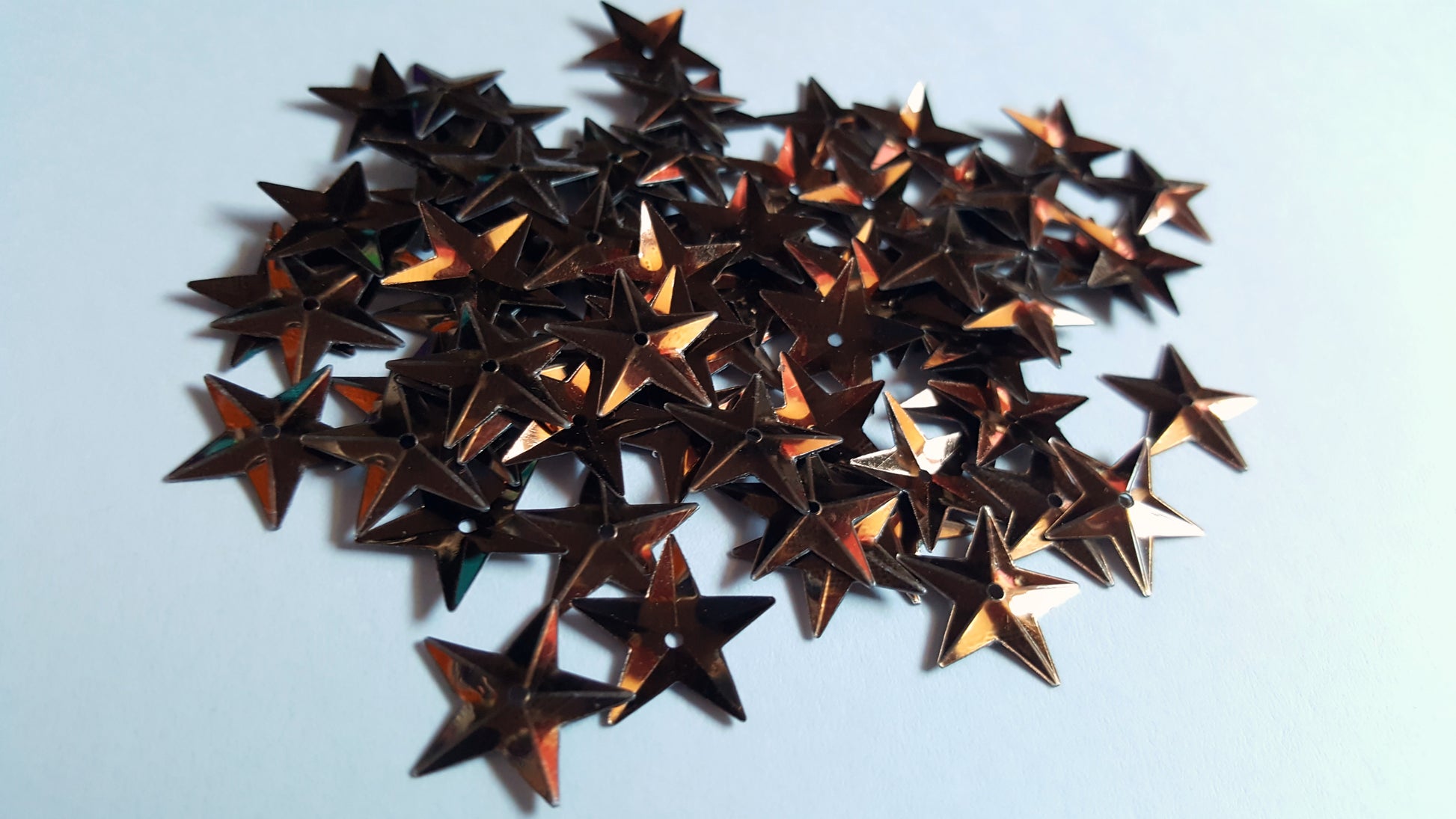 15mm metallic star sequins - bronze