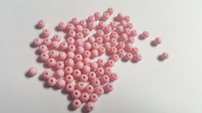 4mm acrylic round beads - pale pink