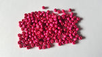 5.5mm wooden round beads - bright pink 