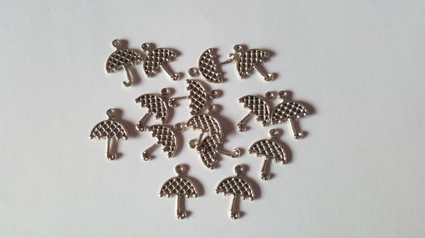 21.5mm silver plated umbrella pendants