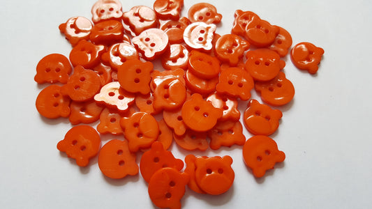 20 x Bear Buttons | 2-Hole Acrylic Buttons for Sewing, DIY Crafts, Scrapbooking, Kids Clothing & Handmade Projects