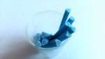 5cm polymer clay canes - blue hearts