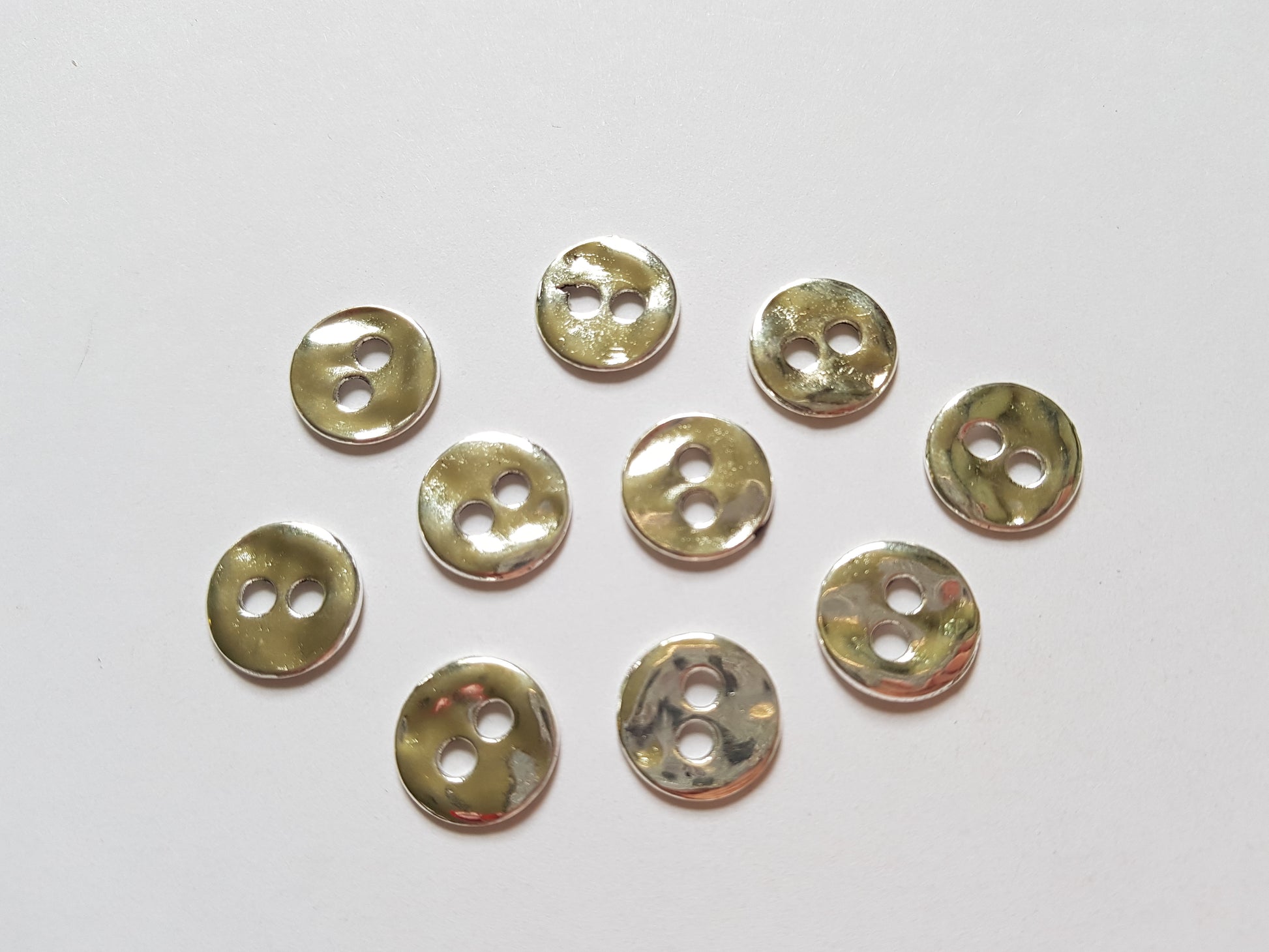 13mm alloy buttons - silver plated