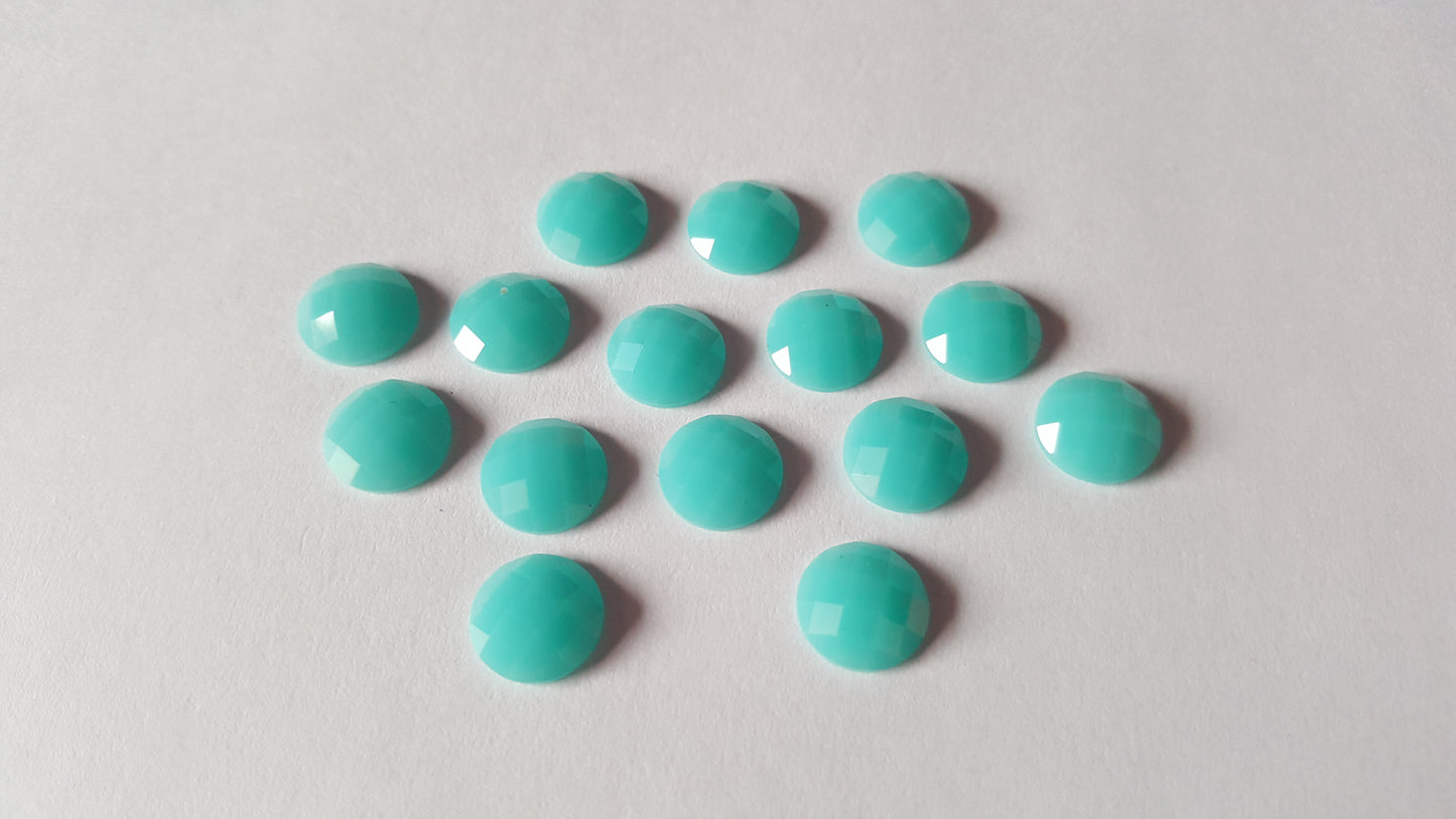 10mm jelly resin cabochons - aqua