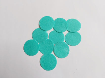 40mm felt circles - aqua 