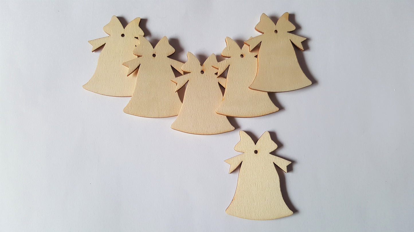 wooden christmas bell shape