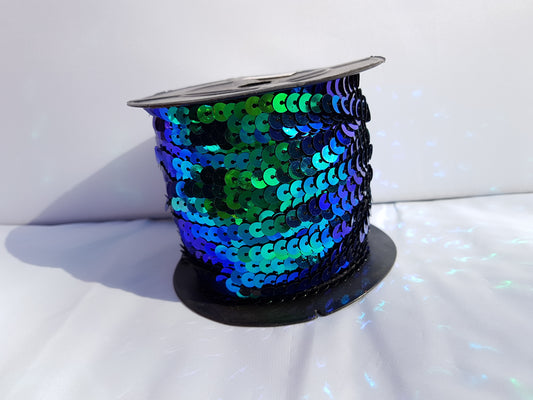 AB sequin trim - black/blue